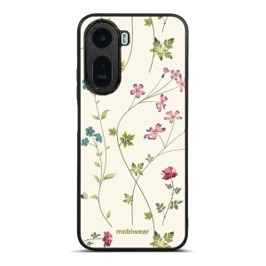 Lesklý kryt na mobil Xiaomi Redmi A7 Pro - Mobiwear Glossy G035G, tenké rostlinky s květy