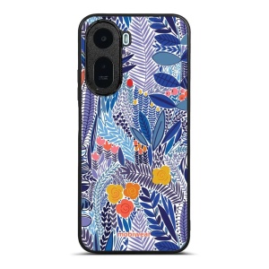 Lesklý kryt na mobil Xiaomi Redmi A7 Pro - Mobiwear Glossy G037G, modrá květena