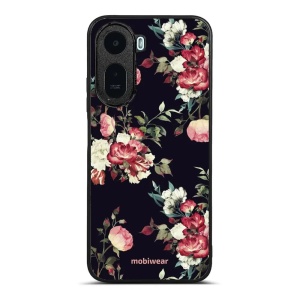 Lesklý kryt na mobil Xiaomi Redmi A7 Pro - Mobiwear Glossy G040G, růže na černé