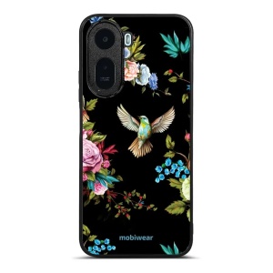 Lesklý kryt na mobil Xiaomi Redmi A7 Pro - Mobiwear Glossy G041G, ptáček a květy