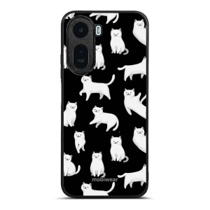 Lesklý kryt na mobil Xiaomi Redmi A7 Pro - Mobiwear Glossy G163G, bílé kočky