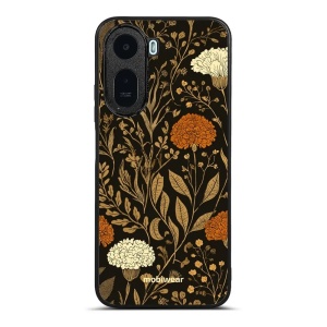 Lesklý kryt na mobil Xiaomi Redmi A7 Pro - Mobiwear Glossy G174G, béžová a oranžová kvítka