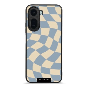 Lesklý kryt na mobil Xiaomi Redmi A7 Pro - Mobiwear Glossy GA59G, modrá a béžová šachovnice