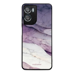 Lesklý kryt na mobil Motorola Moto G06 Power - Mobiwear Glossy G028G, bílý a fialový mramor