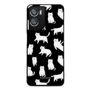 Lesklý kryt na mobil Motorola Moto G06 Power - Mobiwear Glossy G163G, bílé kočky