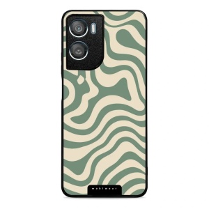 Lesklý kryt na mobil Motorola Moto G06 Power - Mobiwear Glossy GA57G, zelené a béžové zkrouceniny