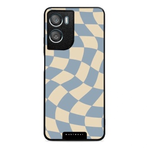Lesklý kryt na mobil Motorola Moto G06 Power - Mobiwear Glossy GA59G, modrá a béžová šachovnice