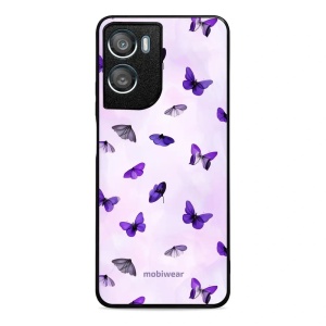 Lesklý kryt na mobil Motorola Moto G06 Power - Mobiwear Glossy GP77G, fialoví motýlci