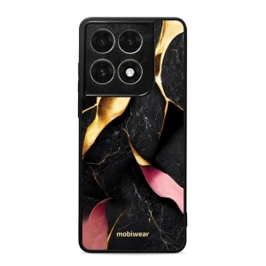 Lesklý kryt na mobil Motorola Edge 70 Pro - Mobiwear Glossy G021G, černý a zlatavý mramor
