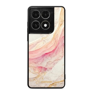 Lesklý kryt na mobil Motorola Edge 70 Pro - Mobiwear Glossy G027G, růžový a zlatavý mramor