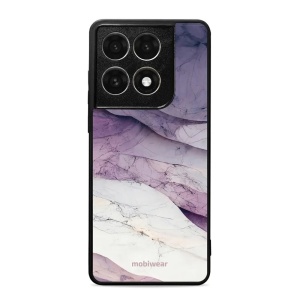 Lesklý kryt na mobil Motorola Edge 70 Pro - Mobiwear Glossy G028G, bílý a fialový mramor
