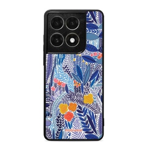 Lesklý kryt na mobil Motorola Edge 70 Pro - Mobiwear Glossy G037G, modrá květena