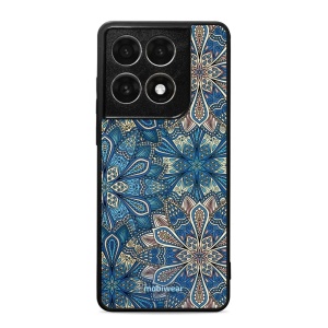 Lesklý kryt na mobil Motorola Edge 70 Pro - Mobiwear Glossy G038G, modré mandala květy