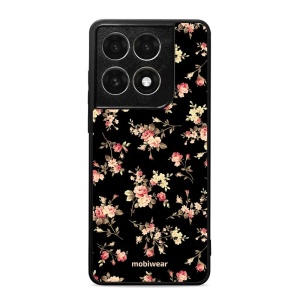 Lesklý kryt na mobil Motorola Edge 70 Pro - Mobiwear Glossy G039G, květy na černé