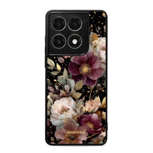 Lesklý kryt na mobil Motorola Edge 70 Pro - Mobiwear Glossy G169G, zlatavé kvítky