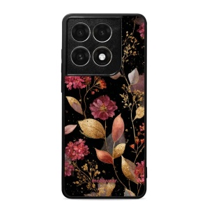 Lesklý kryt na mobil Motorola Edge 70 Pro - Mobiwear Glossy G171G, zlatavé lístky a květy