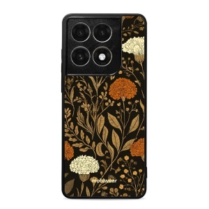 Lesklý kryt na mobil Motorola Edge 70 Pro - Mobiwear Glossy G174G, béžová a oranžová kvítka