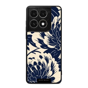Lesklý kryt na mobil Motorola Edge 70 Pro - Mobiwear Glossy GA40G, modré a béžové květy