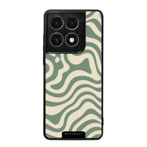 Lesklý kryt na mobil Motorola Edge 70 Pro - Mobiwear Glossy GA57G, zelené a béžové zkrouceniny