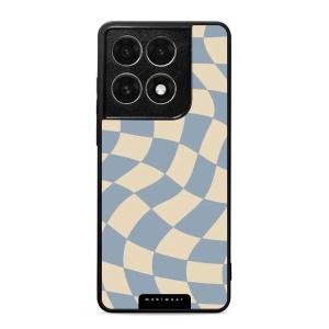 Lesklý kryt na mobil Motorola Edge 70 Pro - Mobiwear Glossy GA59G, modrá a béžová šachovnice