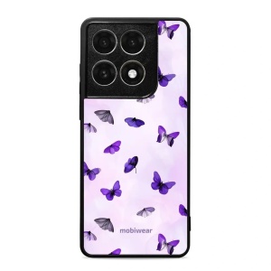 Lesklý kryt na mobil Motorola Edge 70 Pro - Mobiwear Glossy GP77G, fialoví motýlci