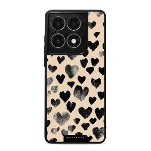 Lesklý kryt na mobil Motorola Edge 70 Pro - Mobiwear Glossy GA51G, černá srdíčka