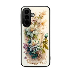 Lesklý kryt na mobil Samsung Galaxy A27 5G - Mobiwear Glossy G014G, krémové květy