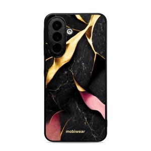 Lesklý kryt na mobil Samsung Galaxy A27 5G - Mobiwear Glossy G021G, černý a zlatavý mramor