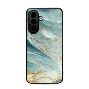 Lesklý kryt na mobil Samsung Galaxy A27 5G - Mobiwear Glossy G022G, zelenkavý a zlatavý mramor