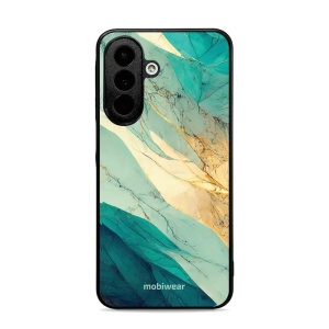 Lesklý kryt na mobil Samsung Galaxy A27 5G - Mobiwear Glossy G024G, zlatavý a zelenkavý mramor