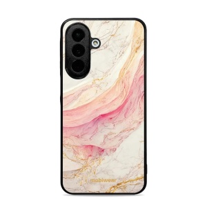 Lesklý kryt na mobil Samsung Galaxy A27 5G - Mobiwear Glossy G027G, růžový a zlatavý mramor