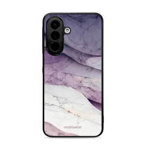 Lesklý kryt na mobil Samsung Galaxy A27 5G - Mobiwear Glossy G028G, bílý a fialový mramor