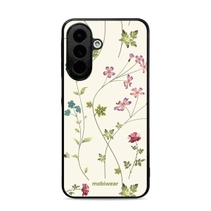 Lesklý kryt na mobil Samsung Galaxy A27 5G - Mobiwear Glossy G035G, tenké rostlinky s květy