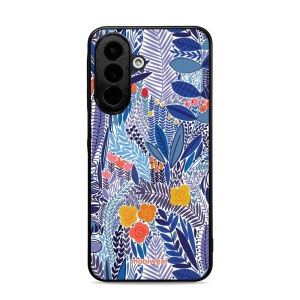 Lesklý kryt na mobil Samsung Galaxy A27 5G - Mobiwear Glossy G037G, modrá květena