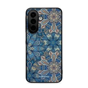 Lesklý kryt na mobil Samsung Galaxy A27 5G - Mobiwear Glossy G038G, modré mandala květy