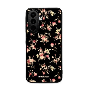 Lesklý kryt na mobil Samsung Galaxy A27 5G - Mobiwear Glossy G039G, květy na černé