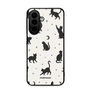 Lesklý kryt na mobil Samsung Galaxy A27 5G - Mobiwear Glossy G162G, noční kočky