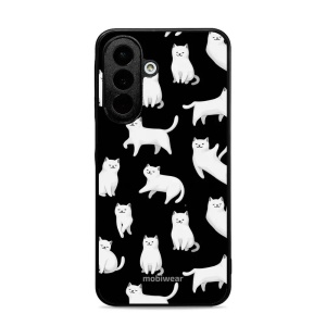 Lesklý kryt na mobil Samsung Galaxy A27 5G - Mobiwear Glossy G163G, bílé kočky