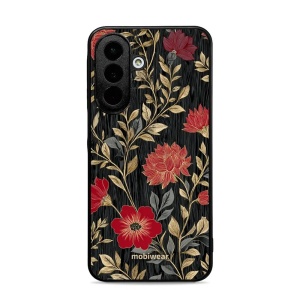 Lesklý kryt na mobil Samsung Galaxy A27 5G - Mobiwear Glossy G172G, červená kvítka