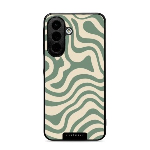 Lesklý kryt na mobil Samsung Galaxy A27 5G - Mobiwear Glossy GA57G, zelené a béžové zkrouceniny