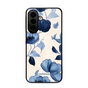 Lesklý kryt na mobil Samsung Galaxy A27 5G - Mobiwear Glossy GP73G, modrá krása květů