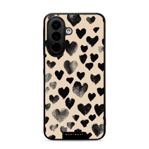 Lesklý kryt na mobil Samsung Galaxy A27 5G - Mobiwear Glossy GA51G, černá srdíčka