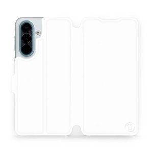 Flip pouzdro na mobil Samsung Galaxy A27 5G - Mobiwear bílé a oranžové