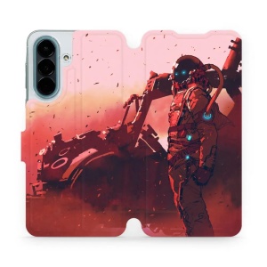 Flip pouzdro na mobil Samsung Galaxy A27 5G - Mobiwear MA09S, průzkumník s červeným vozítkem