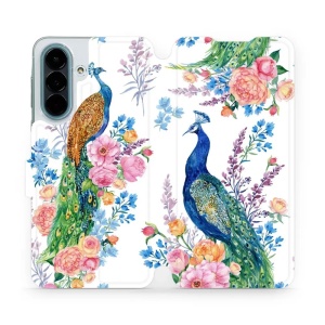 Flip pouzdro na mobil Samsung Galaxy A27 5G - Mobiwear MX08S, pávi