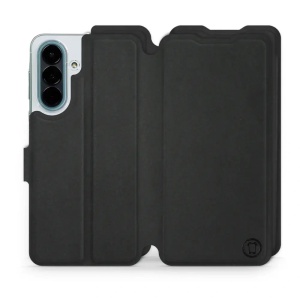 Flip pouzdro Mobiwear Semiš na mobil Samsung Galaxy A27 5G - zelené & černé