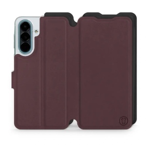 Flip pouzdro Mobiwear Semiš na mobil Samsung Galaxy A27 5G - cihlové & černé