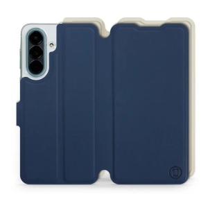 Flip pouzdro Mobiwear Semiš na mobil Samsung Galaxy A27 5G - černé & béžové