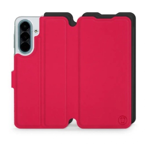 Flip pouzdro Mobiwear Semiš na mobil Samsung Galaxy A27 5G - rudé & černé