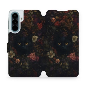 Flip pouzdro na mobil Samsung Galaxy A27 5G - Mobiwear V161S, temné kočky